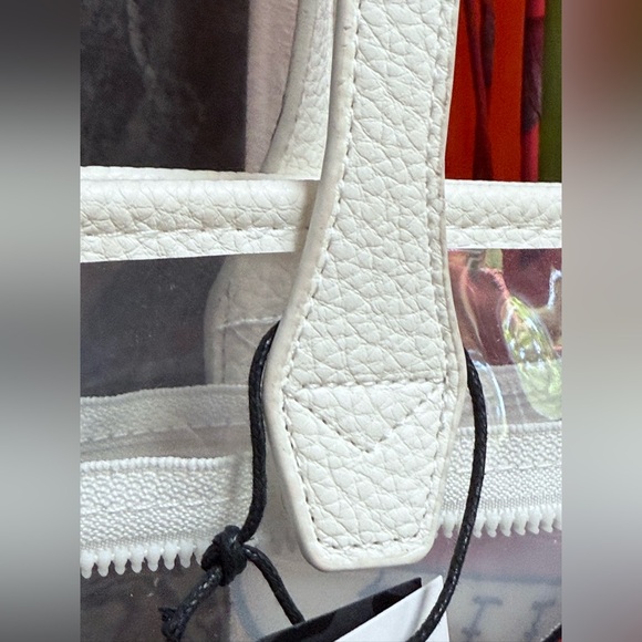 NWT Ed Hardy BIG clear stadium bag PVC Zip tote Leather Trim ~ Love Kills Slowly - Picture 14 of 16